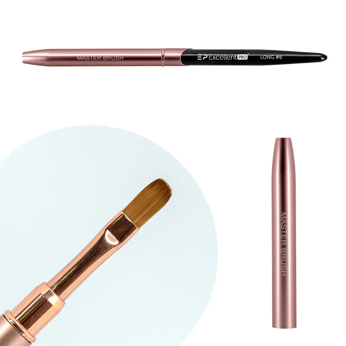 Excellent PRO Pędzelek Long 6 (Pink&Black)
