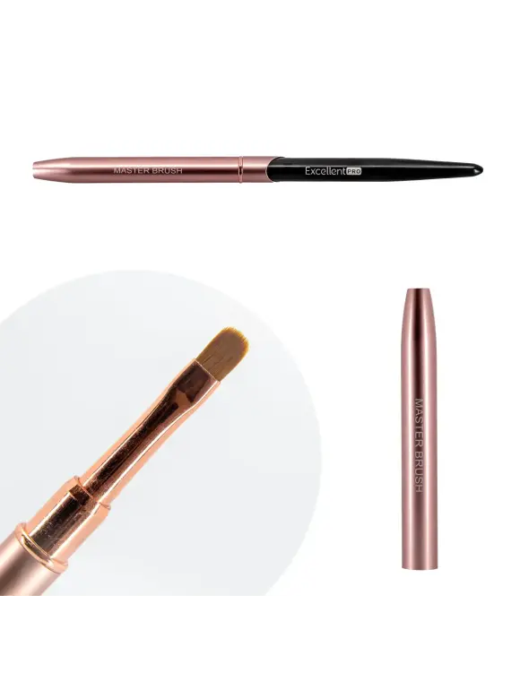 Excellent PRO Pędzelek do żelu 6 Owal (Pink&Black)