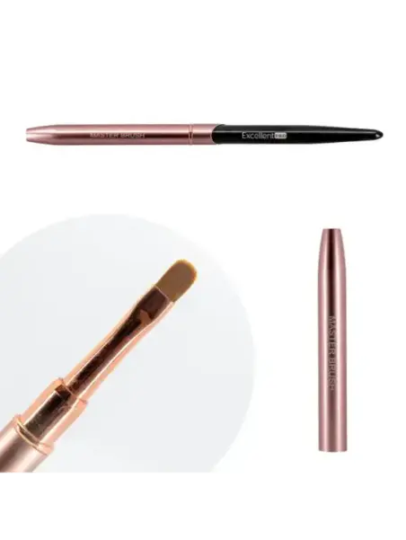 Excellent PRO Pędzelek do żelu 6 Owal (Pink&Black)