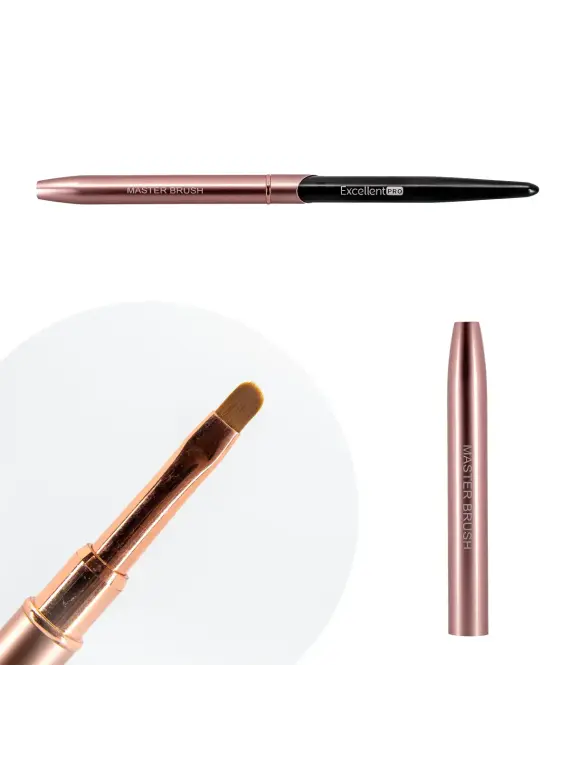 Excellent PRO Pędzelek do żelu 4 Owal (Pink&Black)