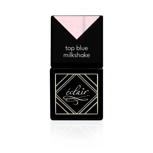 BLUE MILKSHAKE Top No Wipe 7ml - mleczny top hybrydowy z drobinkami