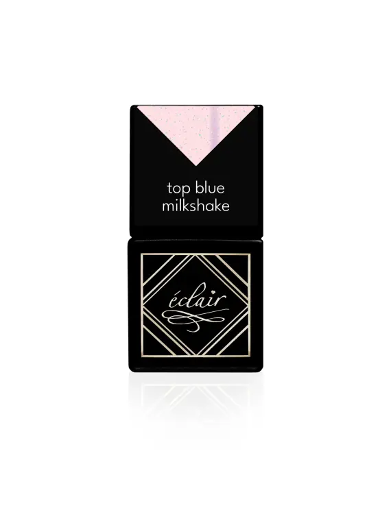 BLUE MILKSHAKE Top No Wipe 7ml - mleczny top hybrydowy z drobinkami