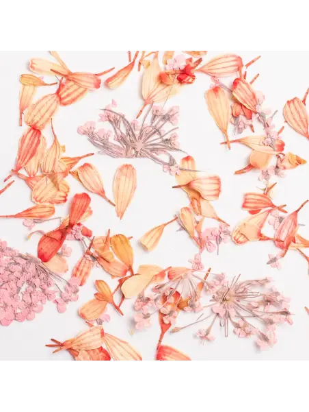 Semilac Flower Flakes Coral Blossom