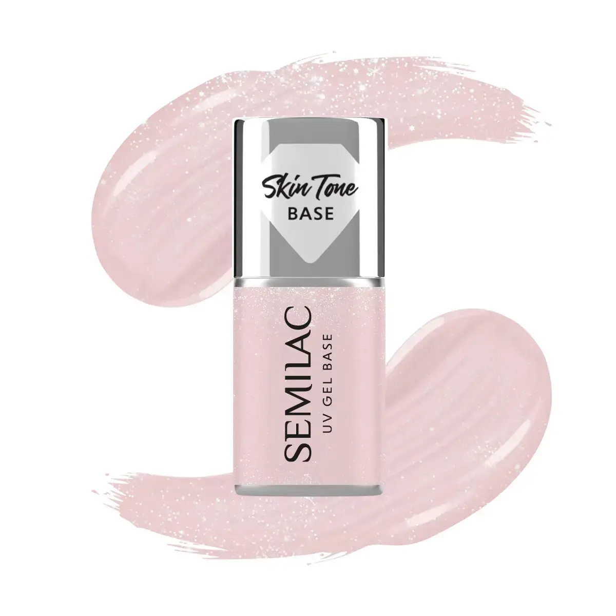Semilac Baza do lakierów hybrydowych Skin Tone Cover Base Glitter Beige7ml