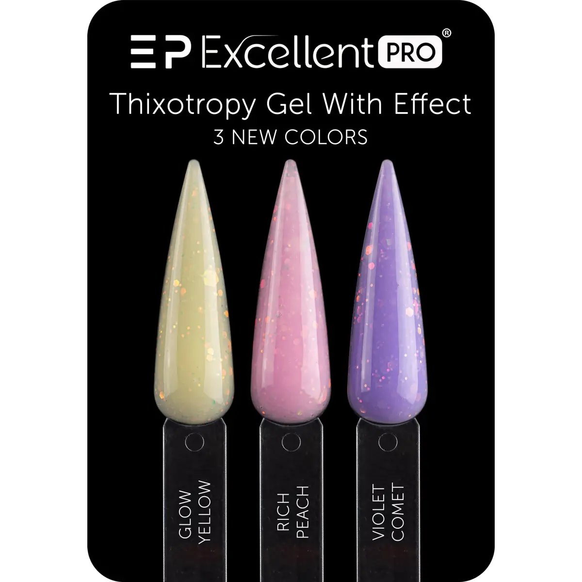 Excellent PRO Thixotropy gel with effect Violet Comet 15g