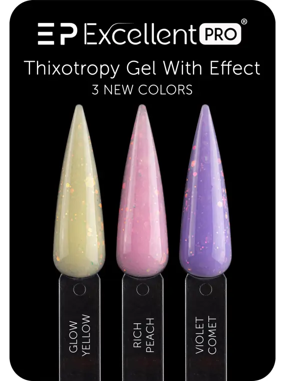 Excellent PRO Thixotropy gel with effect Rich Peach 15g