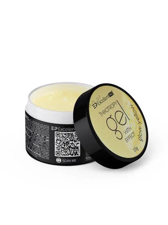Excellent PRO Thixotropy gel with effect Glow Yellow 15g