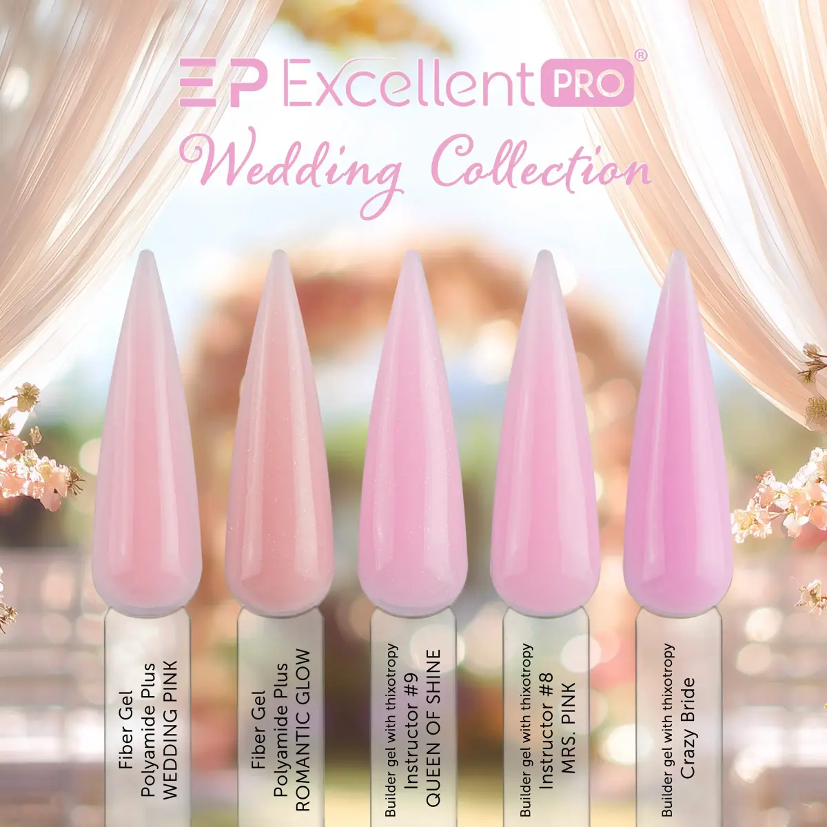 Excellent PRO Fiber Gel Polyamide Plus WEDDING PINK 50g