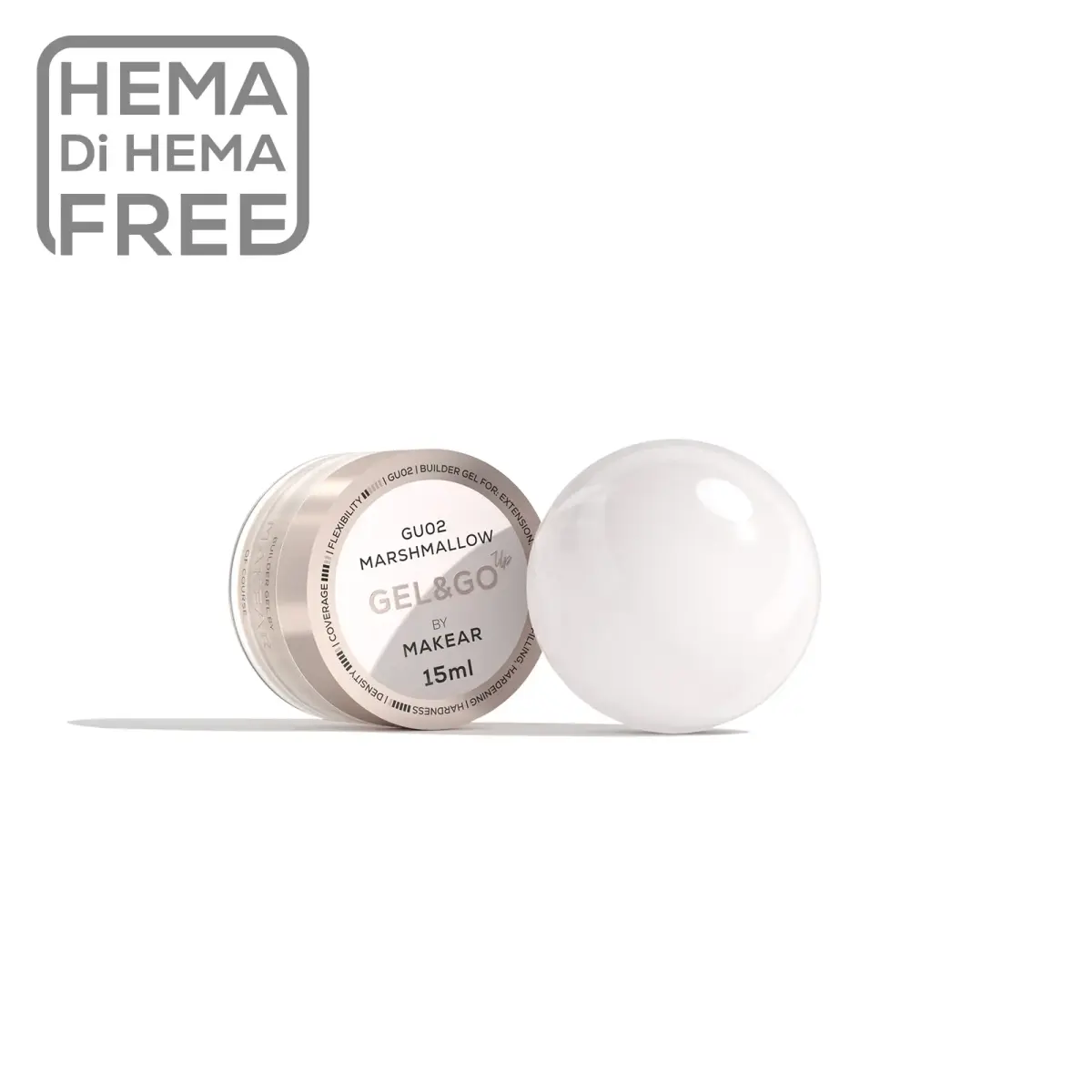 Gel&Go Up Marshmallow GU02 - żel budujący 15 ml