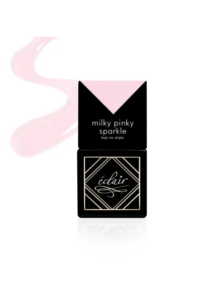 MILKY PINKY SPARKLE Top No Wipe 7ml - top hybrydowy