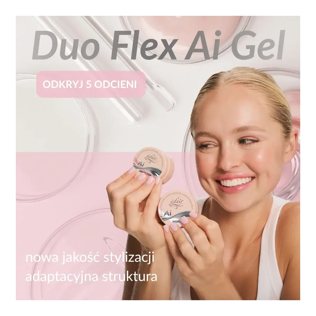 Duo Flex AI Gel NUDE - żel budujący do paznokci 15g