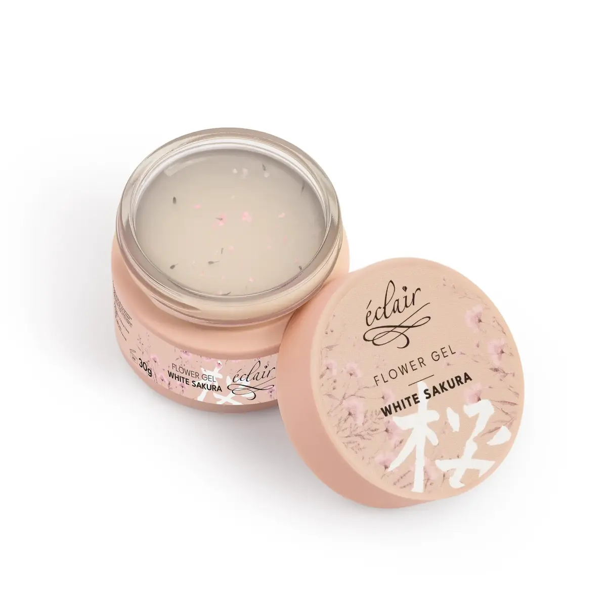Flower Gel WHITE SAKURA 30g - żel do paznokci z kwiatkami