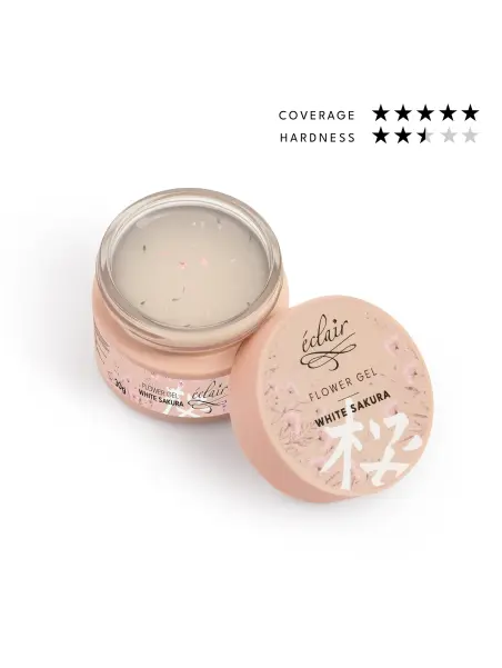 Flower Gel WHITE SAKURA 30g - żel do paznokci z kwiatkami