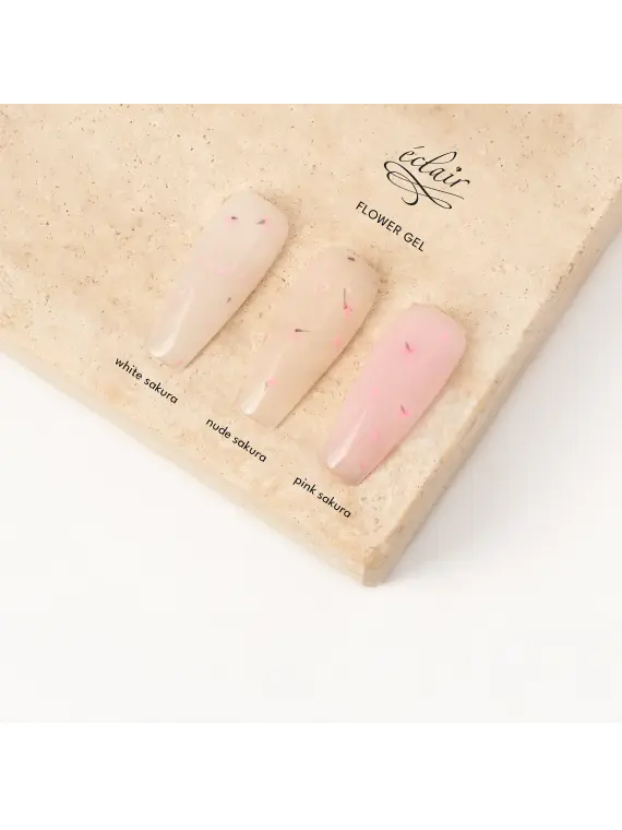 Flower Gel WHITE SAKURA 30g - żel do paznokci z kwiatkami