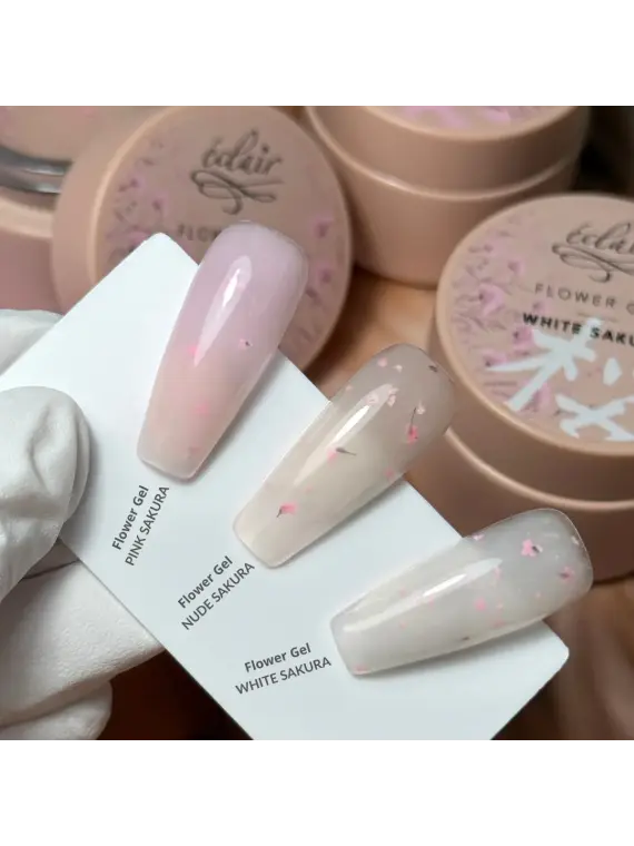 Flower Gel PINK SAKURA 30g - żel budujący z kwiatkami