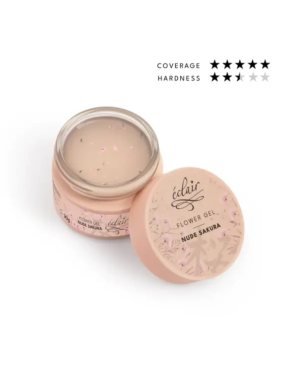 Flower Gel NUDE SAKURA 30g - żel do paznokci z kwiatkami