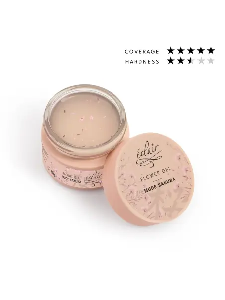 Flower Gel NUDE SAKURA 30g - żel do paznokci z kwiatkami