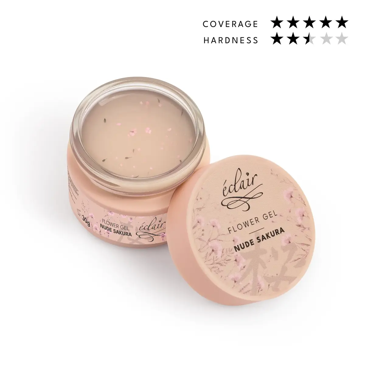 Flower Gel NUDE SAKURA 30g - żel do paznokci z kwiatkami