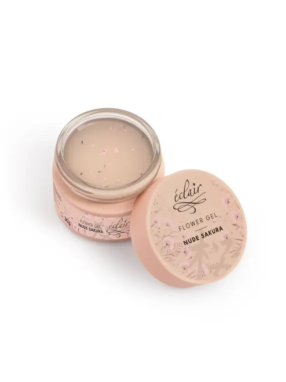 Flower Gel NUDE SAKURA 30g - żel do paznokci z kwiatkami