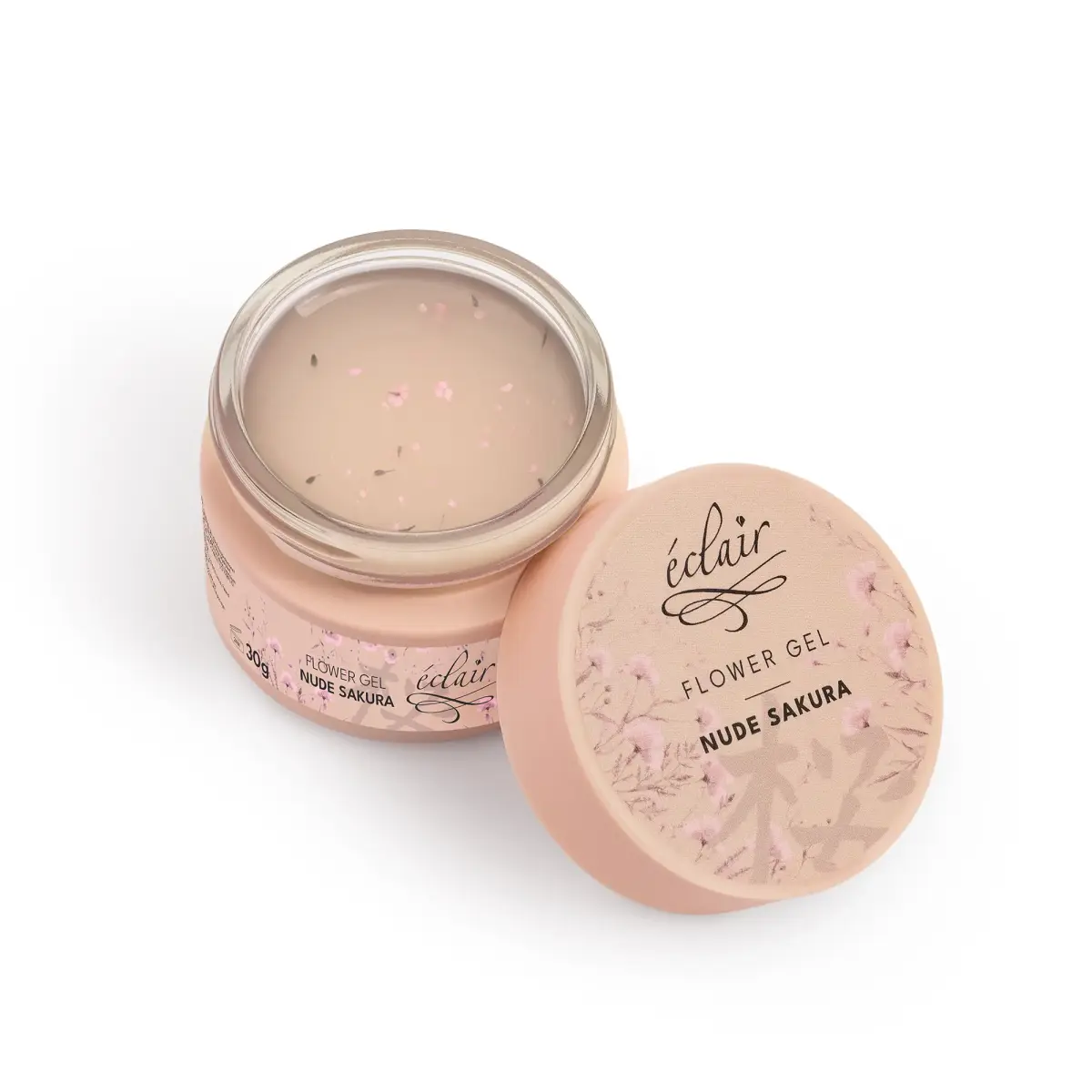 Flower Gel NUDE SAKURA 30g - żel do paznokci z kwiatkami