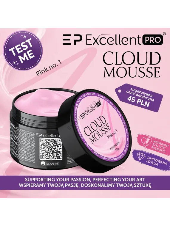 Excellent PRO Cloud Mousse Pink no. 1 50g