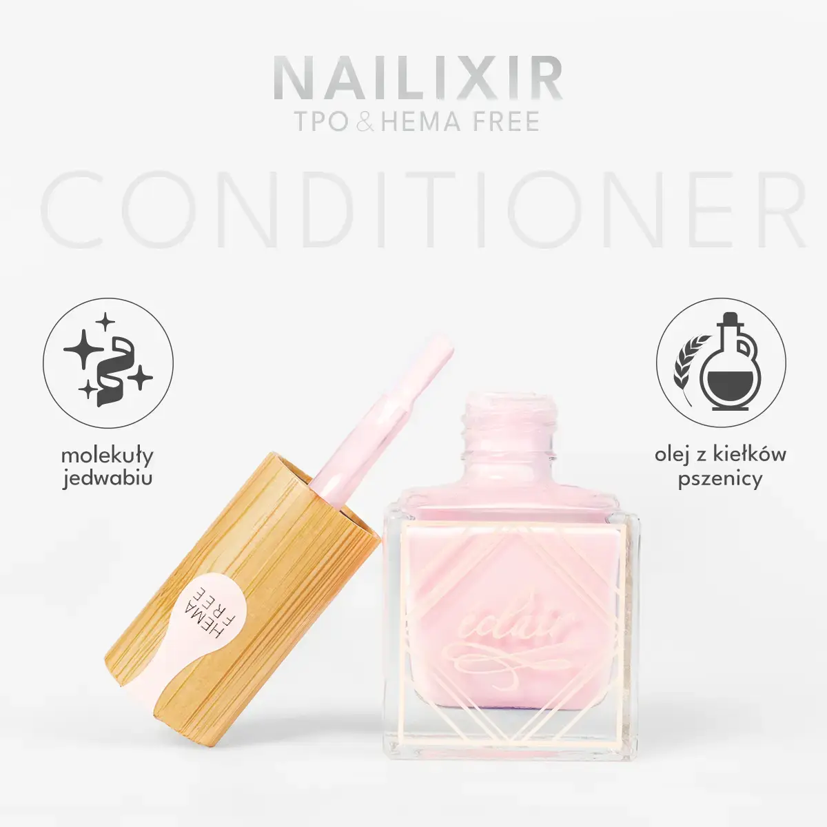 Nailixir PINK 10ml - odżywka do paznokci w lakierze