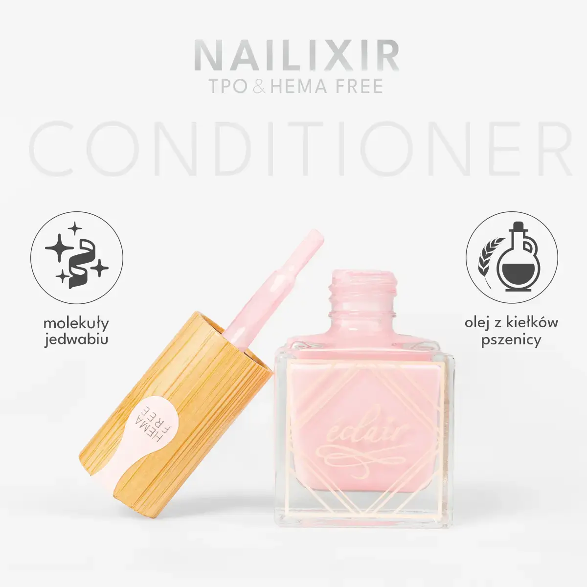 Nailixir PINK INTENSE 10ml - odżywka do paznokci w lakierze