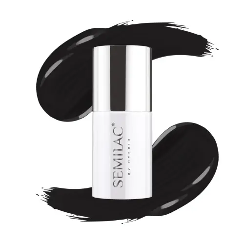 Semilac - lakier hybrydowy 300 perfect Black 7ml