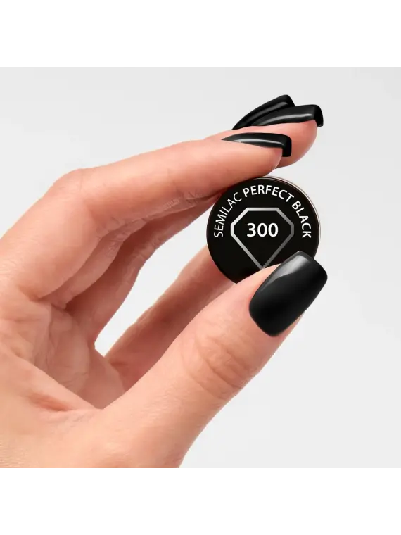 Semilac - lakier hybrydowy 300 perfect Black 7ml