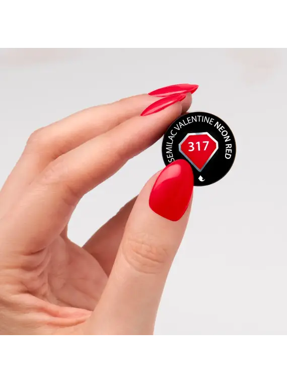 Semilac - lakier hybrydowy 317 Neon Red 7ml