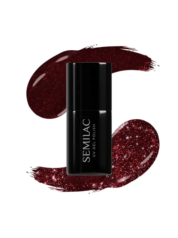 Semilac - lakier hybrydowy 393 Sparkling Black Cherry 7ml