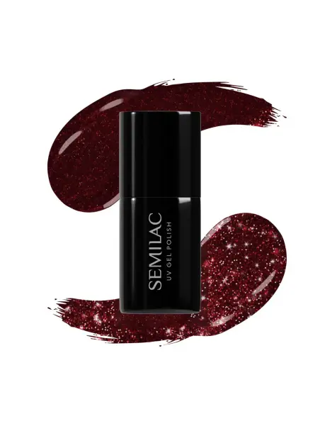 Semilac - lakier hybrydowy 393 Sparkling Black Cherry 7ml