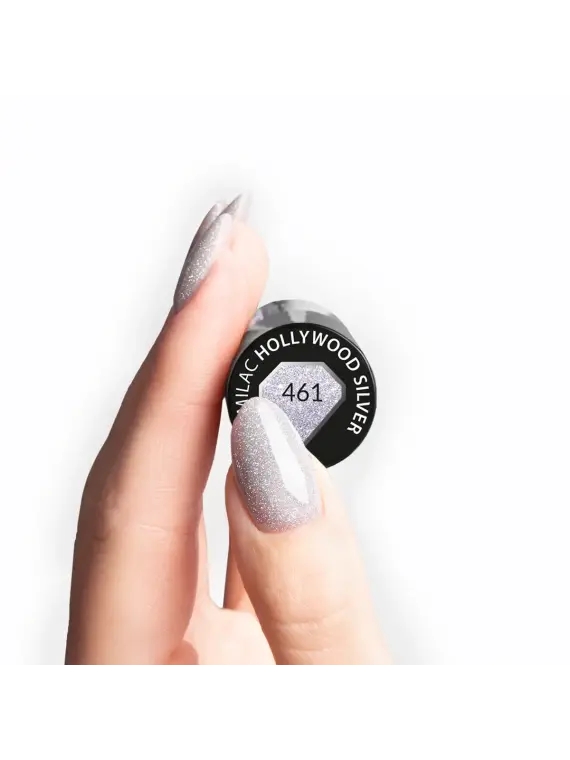 Semilac - lakier hybrydowy 461 Hollywood Silver 7ml
