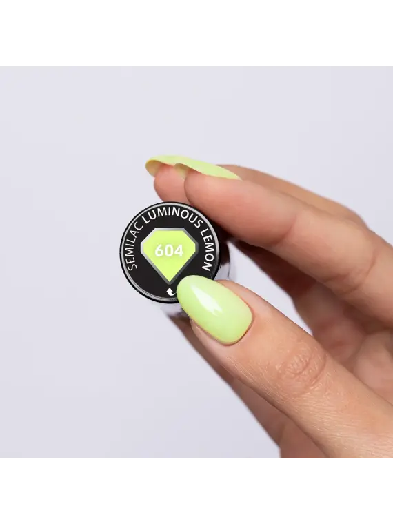 Semilac - lakier hybrydowy 604 Luminous Lemon 7ml