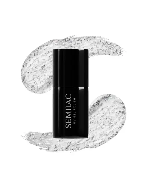 Semilac - lakier hybrydowy 292 Silver Shimmer 7ml