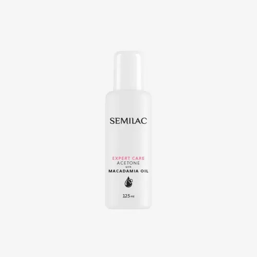Zmywacz do lakieru hybrydowego Aceton EXPERT CARE z olejem makadamia 125ml