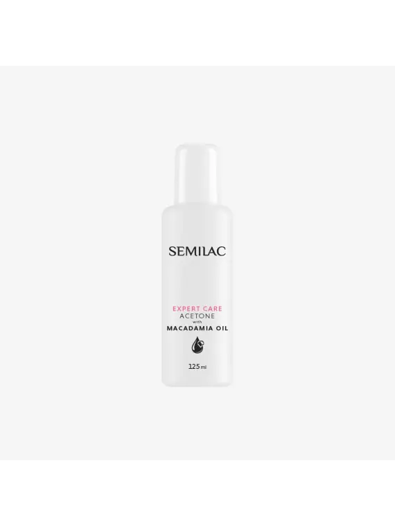 Zmywacz do lakieru hybrydowego Aceton EXPERT CARE z olejem makadamia 125ml