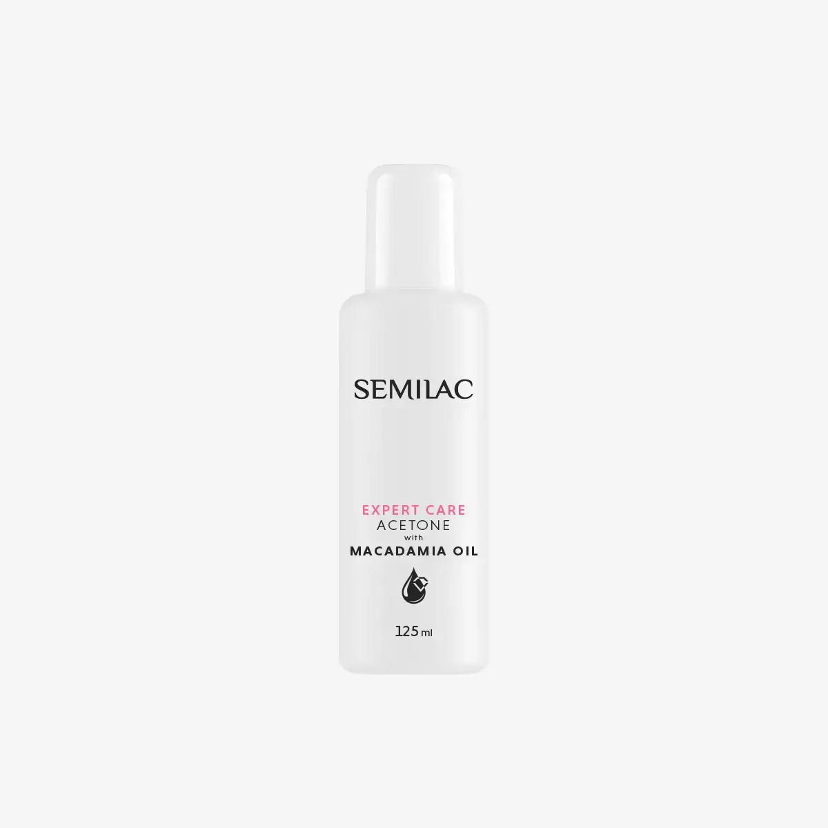 Zmywacz do lakieru hybrydowego Aceton EXPERT CARE z olejem makadamia 125ml