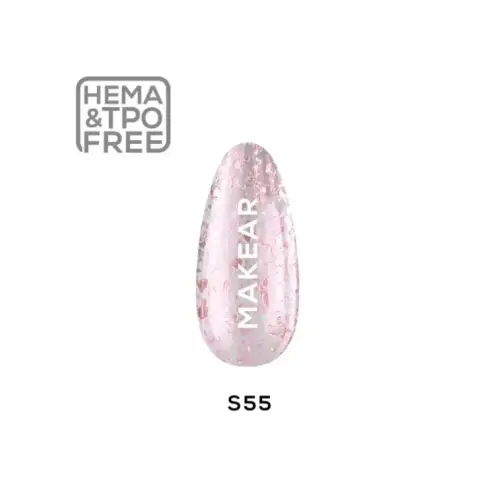 S55 Pink Aurora - Lakier hybrydowy Makear