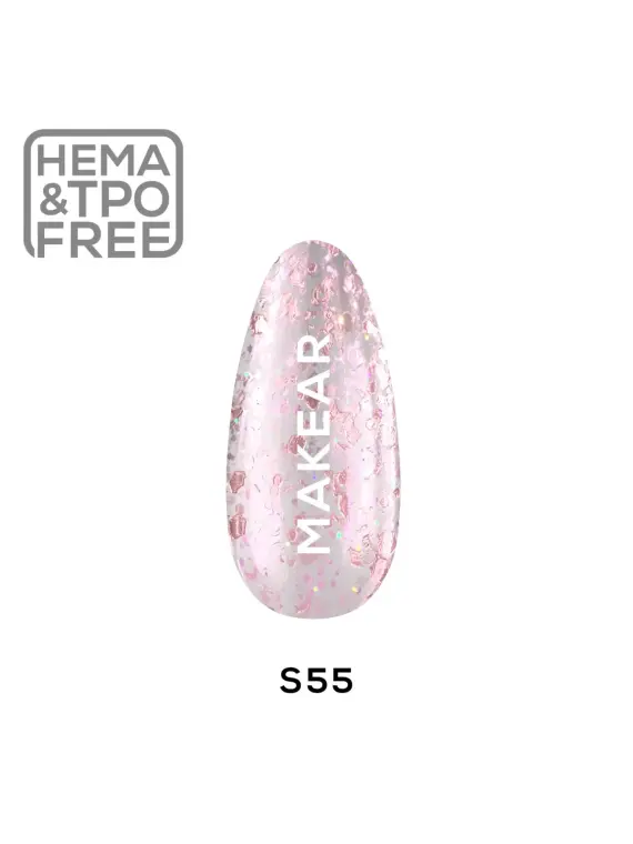 S55 Pink Aurora - Lakier hybrydowy Makear