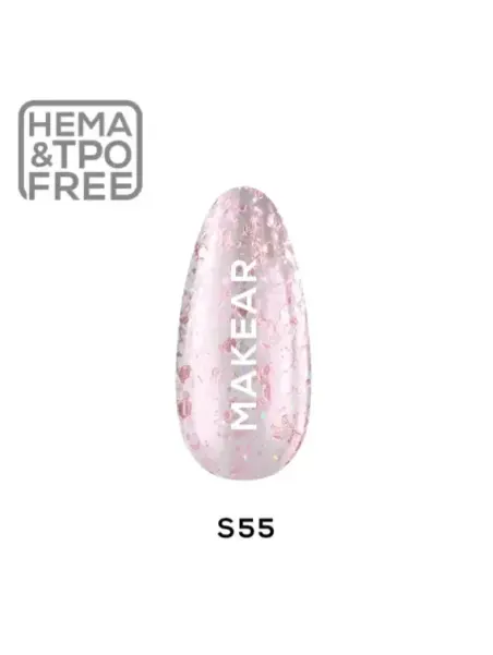 S55 Pink Aurora - Lakier hybrydowy Makear