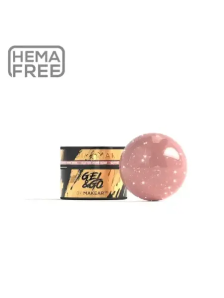 GG27 Glitter Dark Rose - Gel&Go 15ml
