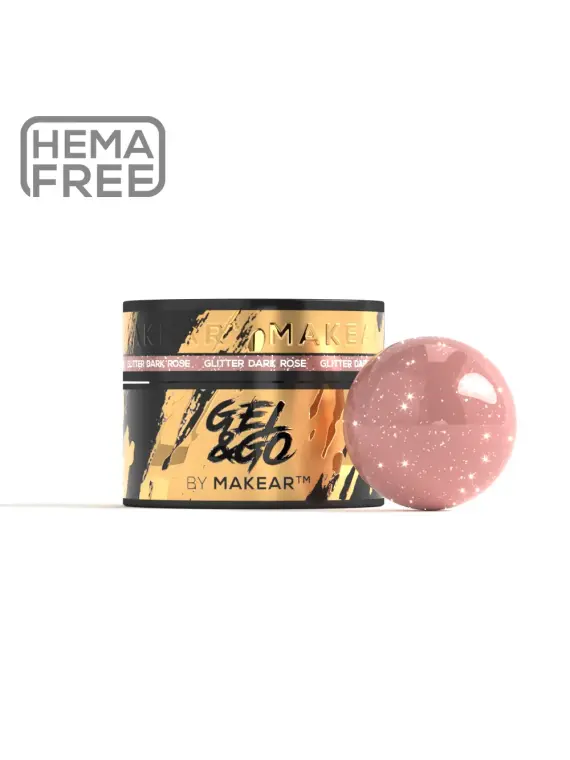GG27 Glitter Dark Rose - Gel&Go 50ml