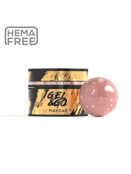GG27 Glitter Dark Rose - Gel&Go 50ml