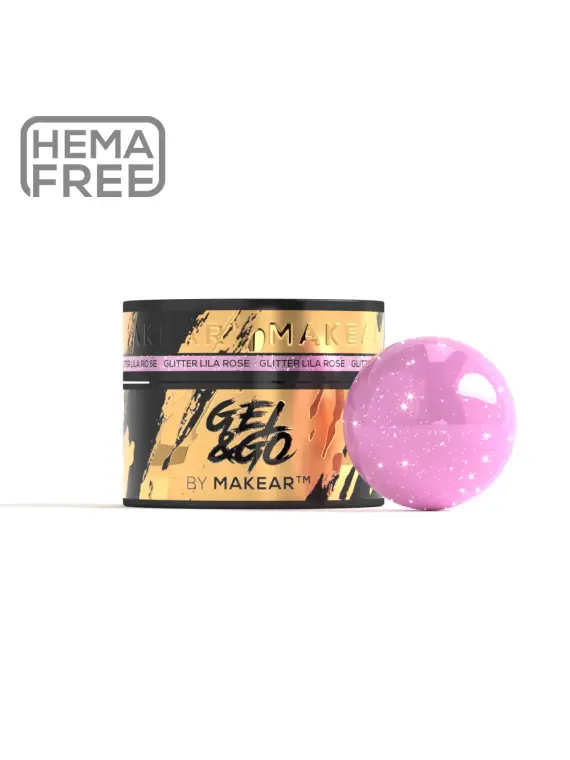 GG24 Glitter Lila Rose - Gel&Go 50ml