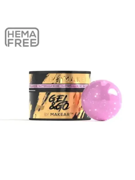 GG24 Glitter Lila Rose - Gel&Go 50ml