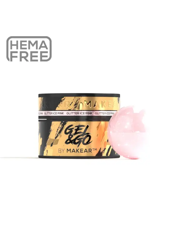 GG21 Glitter Ice Pink - Gel&Go 50ml