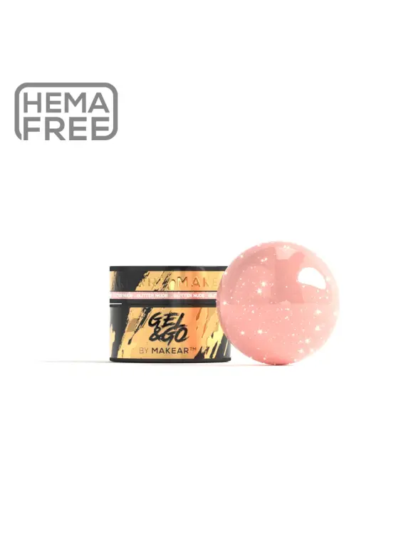 GG26 Glitter Nude - Gel&Go 15ml