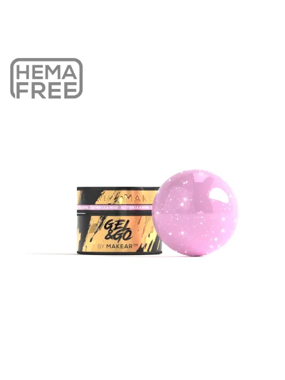 GG24 Glitter Lila Rose - Gel&Go 15ml