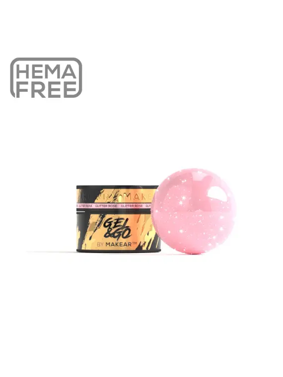 GG23 Glitter Rose - Gel&Go 15ml